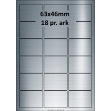 25 ark 63A46SP3-25 Sølvpolyester Bredde 61-90mm