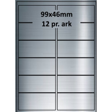 25 ark 99A46SP1-25 Sølvpolyester Bredde + 91mm