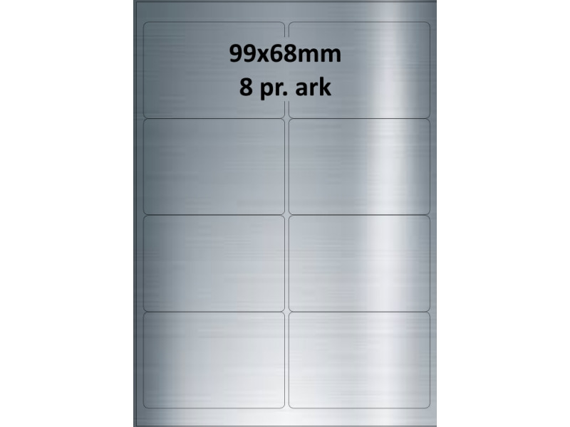 25 ark 99A68SP1-25 Sølvpolyester Bredde + 91mm