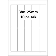 100 ark 38A125H1 Hvid papir Bredde 31-60mm