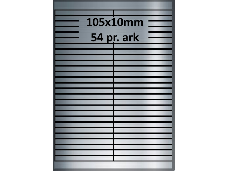 25 ark 105A10SP1-25 Sølvpolyester Bredde + 91mm