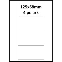 25 ark 125A68W1-25 Hvide Polyester Bredde +91mm