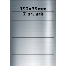 25 ark 192A39SP1-25 Sølvpolyester Bredde + 91mm