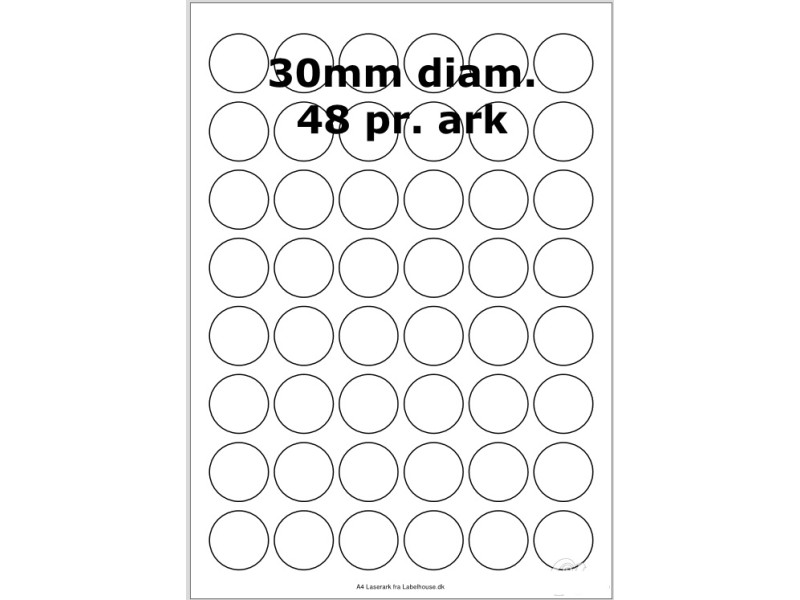 100 ark 30AR1-HA Aftagelige Papir Labels