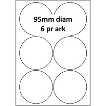 100 ark 95AR1-HA Aftagelige Papir Labels