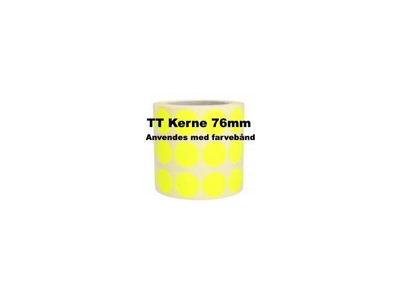 1 rulle 30RRTT3-76Y Gule Papir Labels TT 76