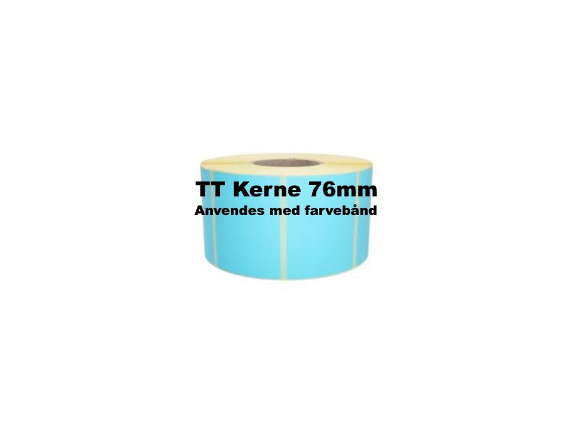 1 rulle 60R40TT3-76B Blå Papir Labels TT 76