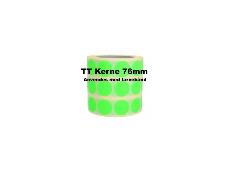 1 rulle 15RRTT3-76G Grønne Papir Labels TT 76