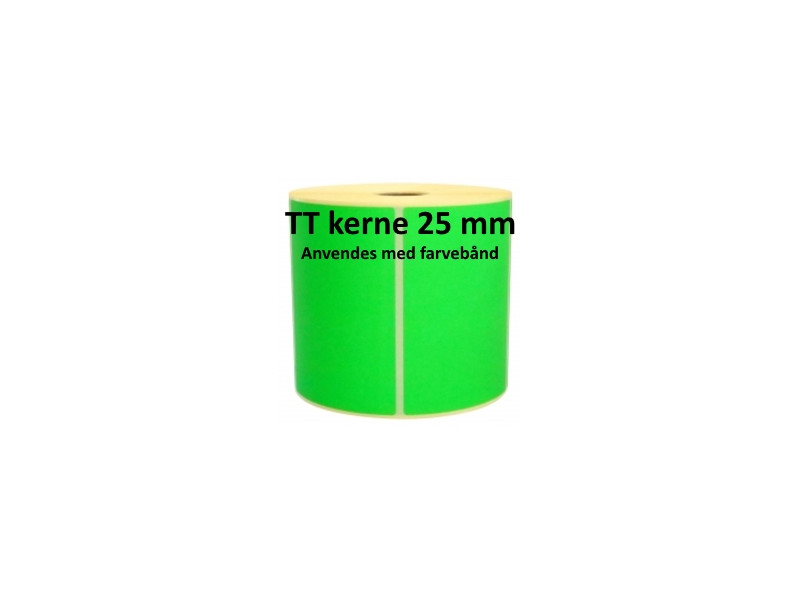 1 rulle 105R74TT3-25G Grønne Papir Labels TT 25