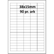 100 ark 38A15H1 Hvid papir Bredde 31-60mm