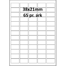 100 ark 38A21H1-HA Aftagelige Papir Labels