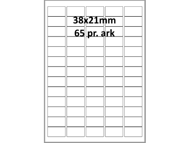 100 ark 38A21H1-HA Aftagelige Papir Labels