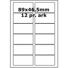 500 ark 89A46H1-500 Hvide Papir Labels -Volume køb