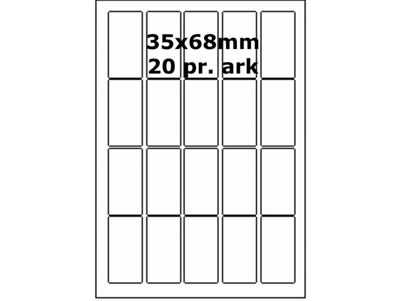 100 ark 35A68LC1 Højglans Papir Laser Printer Bredde 31-60mm 100 ark 35A68LC1 Højglans Papir Laser Printer Bredde 31-60mm