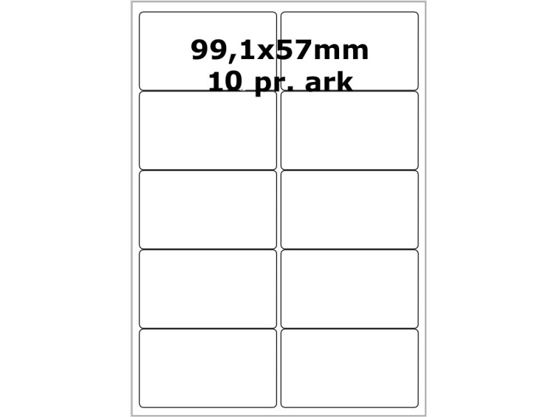 100 ark 99A57LC1 Højglans Papir Laser Printer Bredde +91mm
