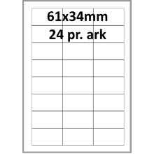 25 ark 61A34GPP1 Højglans Papir Inkjet Printer Bredde 61-90mm