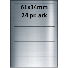 25 ark 61A34SP1-25 Sølvpolyester Bredde 61-90mm