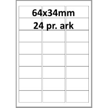 25 ark 64A34GPP1 Højglans Papir Inkjet Printer Bredde 61-90mm