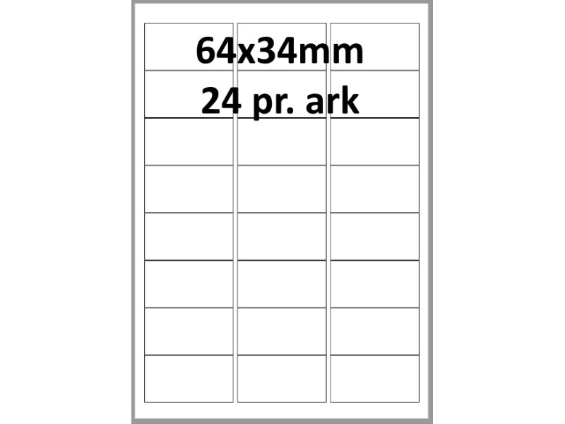 25 ark 64A34MT1-25 Transparente Mat