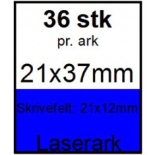 25 ark 21x37-6-LLB Kabelmærker A4 Blå