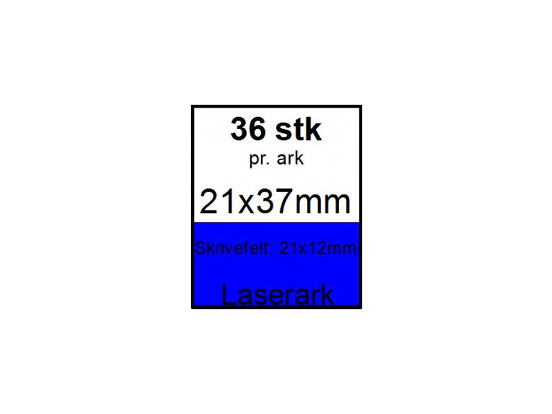 25 ark 21x37-6-LLB Kabelmærker A4 Blå