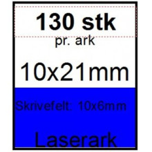 25 ark 10x21-13-LLB Kabelmærker A4 Blå