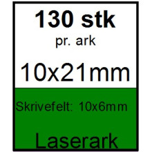 25 ark 10x21-13-LLG Kabelmærker A4 Grøn