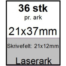 25 ark 21x37-6-LS Kabelmærker A4 Grå