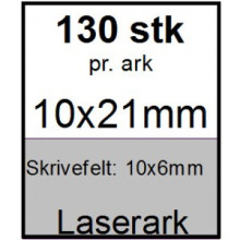 25 ark 10x21-13-LS Kabelmærker A4 Grå