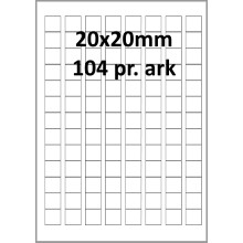 25 ark 20A20AXWE1-25 Hvide Polyester Extreme Bredde 00-30mm