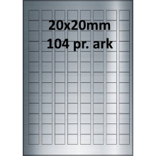 25 ark 20A20SP1-25 Sølvpolyester Bredde 00-30mm