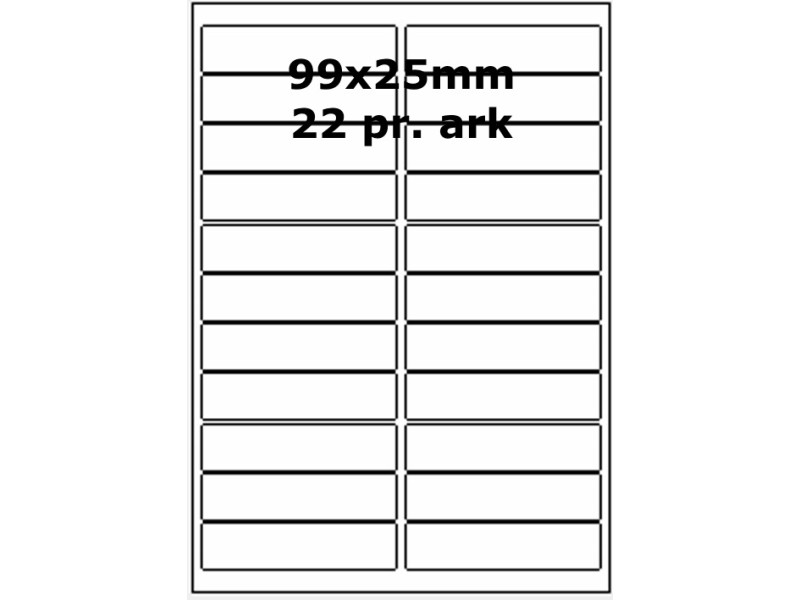 25 ark 99A25MT1-25 Transparente Mat