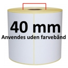 1 rulle 25R75DTU3-40 Hvid DT Kerne 40mm