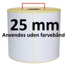 1 rulle 105R74DTU3-25P Hvid DT Kerne 25mm