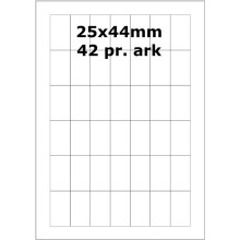 100 Ark 25A44H1 Hvid papir Bredde 00-30mm