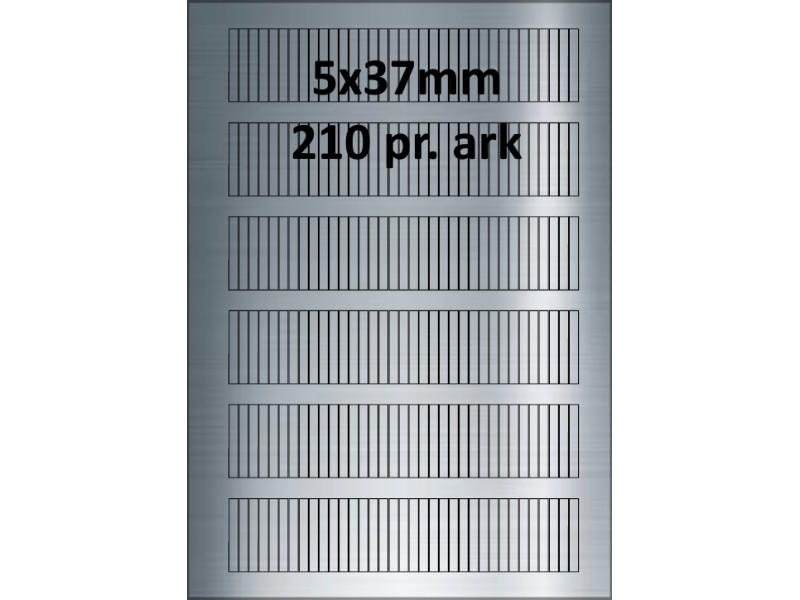 25 ark 5A37SP1-25 Sølvpolyester Bredde 00-30mm