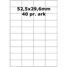 100 ark D5230S Hvid papir Bredde 31-60mm