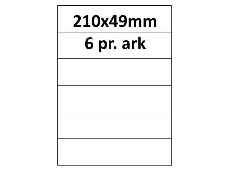 500 ark 210A49H1-500 Hvide Papir Labels -Volume køb