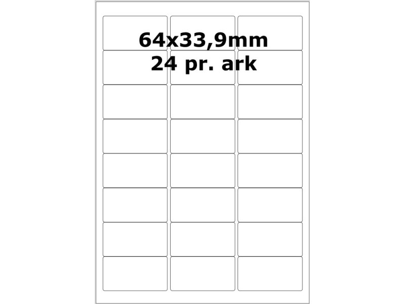 500 ark 729949.5207 Hvide Papir Labels -Volume køb