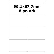 110 ark D7165S Hvid papir Bredde + 91mm