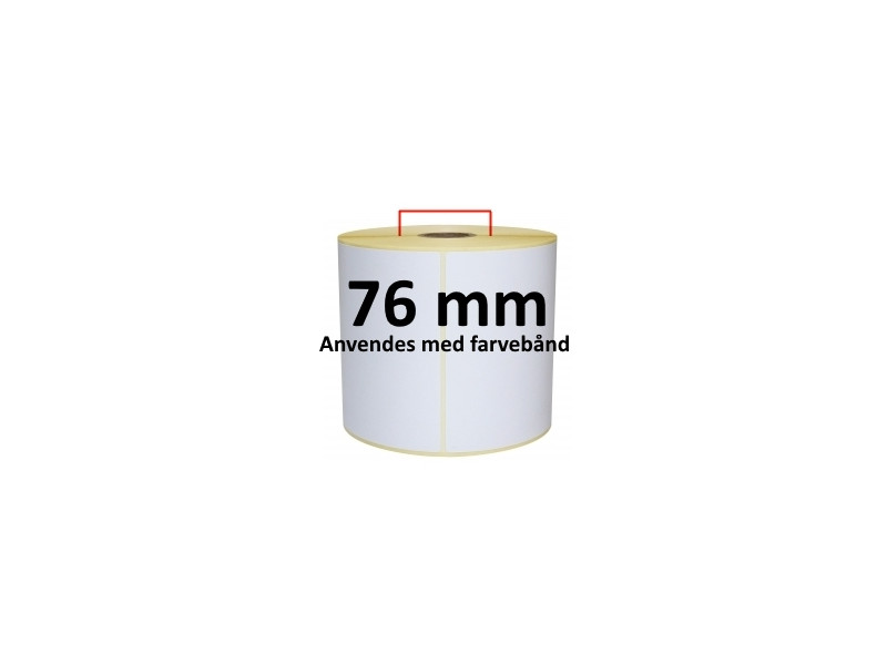 1 rulle 102R152TT3-76H Hvid TT Kerne 76mm