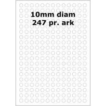 50 ark 10-13-H Runde / Ovale Papir Labels