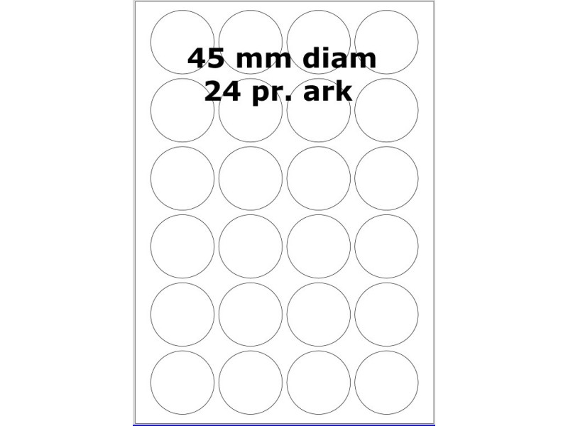 100 ark 31800018 Runde / Ovale Papir Labels