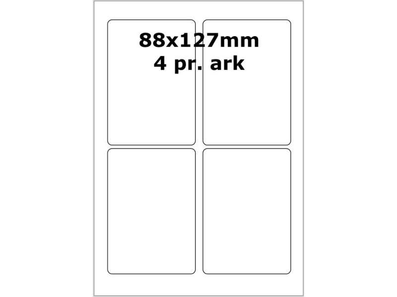 110 ark D88127S Hvid papir Bredde 61-90mm