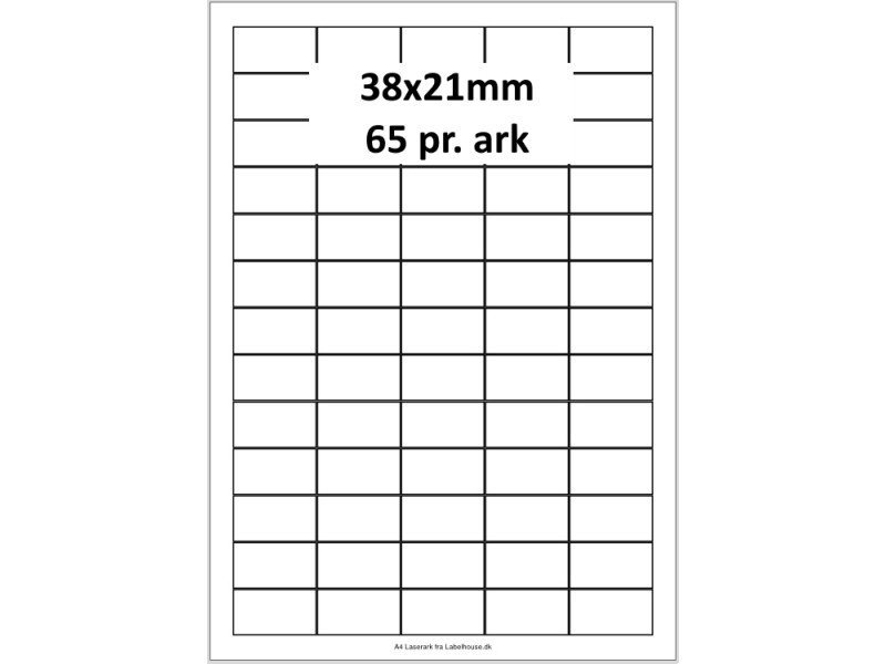 25 ark 38A21W3-25 Hvide Polyester Bredde 31-60mm