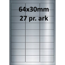 25 ark 64A30SP3-25 Sølvpolyester Bredde 61-90mm