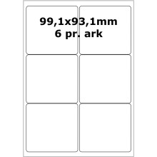 110 ark D7166S Hvid papir Bredde + 91mm