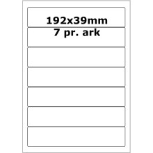 100 ark D7702S Hvid papir Bredde + 91mm