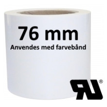 1 rulle 100RAX-TT3-76 Continuous Hvid Polyester -Extreme klæber