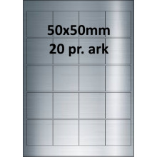 25 ark 50A50SP1-25 Sølvpolyester Bredde 31-60mm